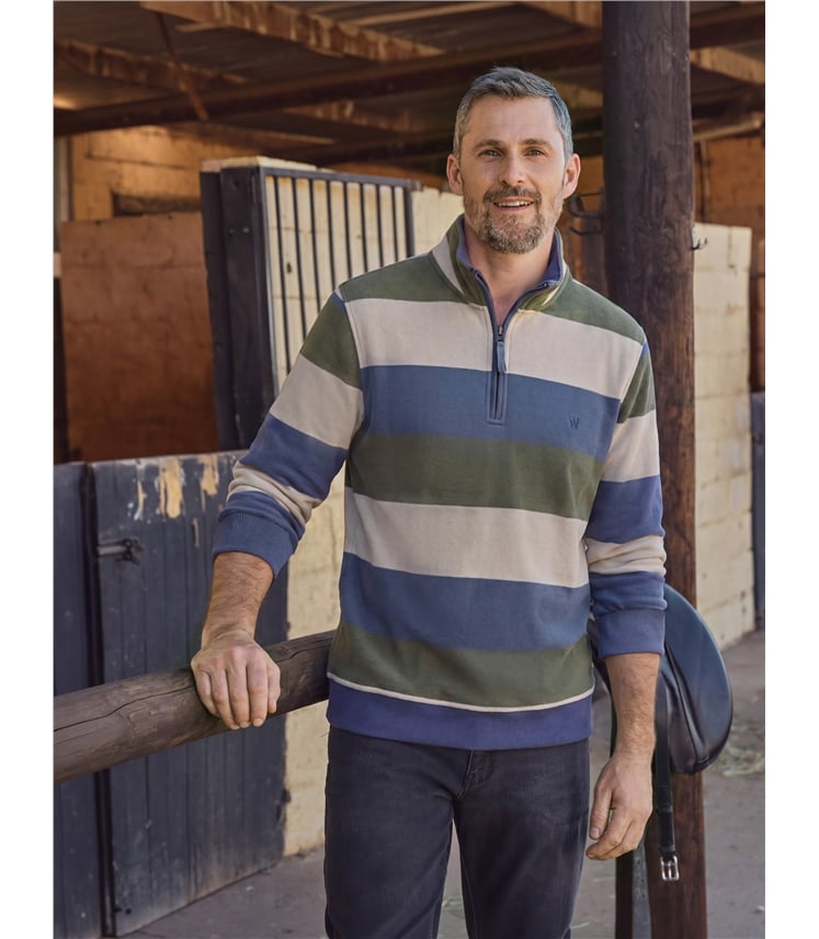 Cotton Half Zip Jumper