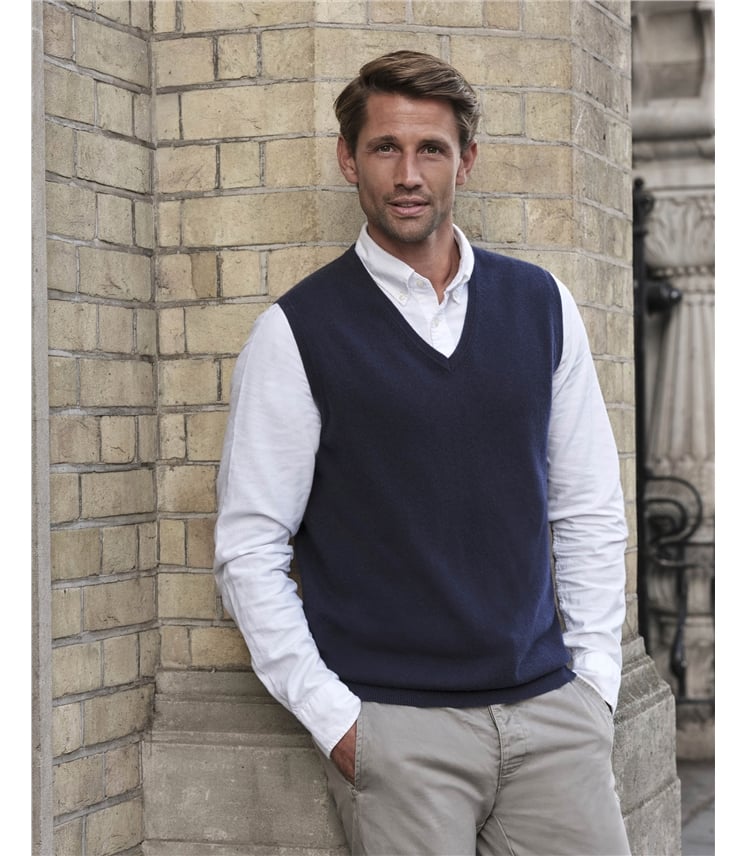 Mens Cashmere Slipover