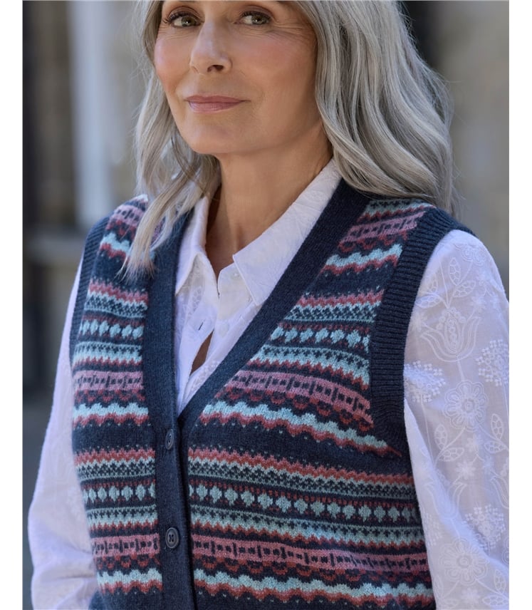 Fairisle Button Waistcoat