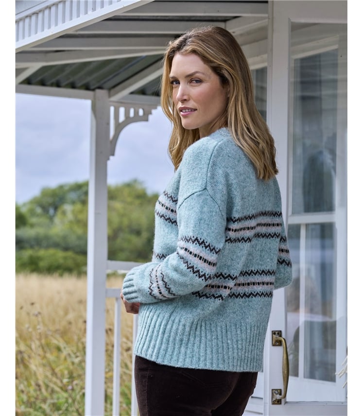 Pullover mit Rundhalsausschnitt und Fairisle-Muster
