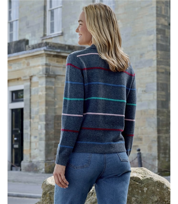 Stripe Collared Cardigan