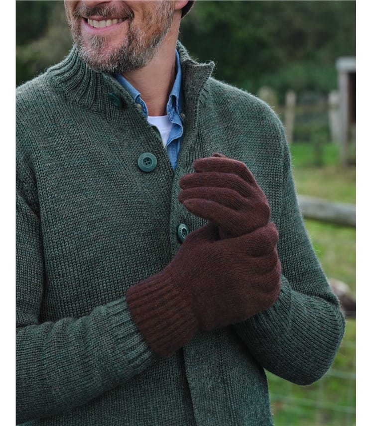 Mens Essential Pure Lambswool Gloves