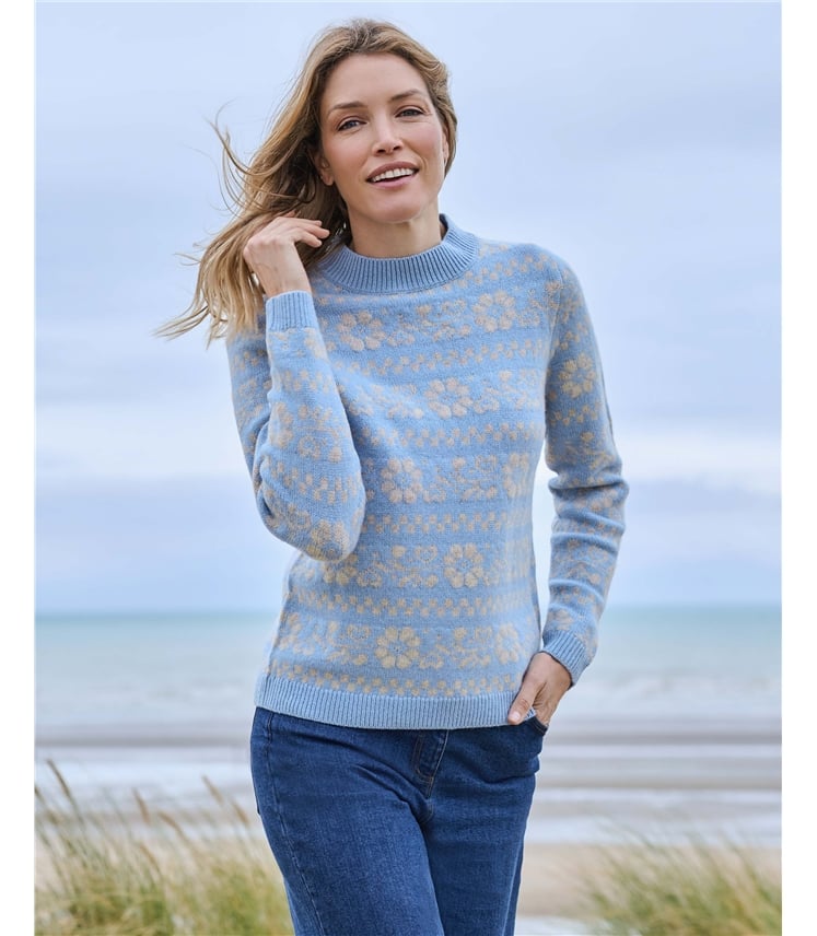 Mono Flower Fairisle Jumper