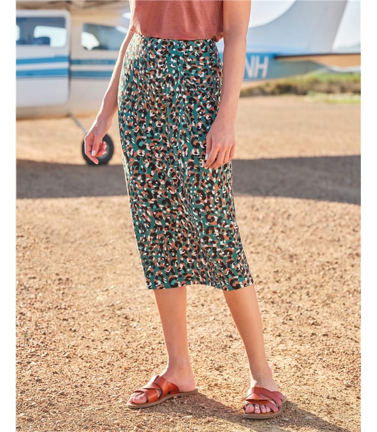 Multi Animal | Printed Sarong Midi Skirt | WoolOvers US