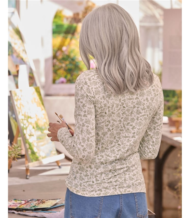 Jersey Slim Polo Neck Top