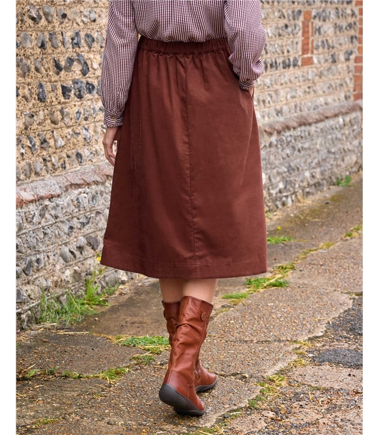 Lightweight Comfort Cord Skirt
