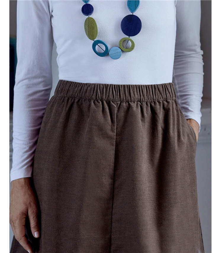 Lightweight Comfort Cord Skirt