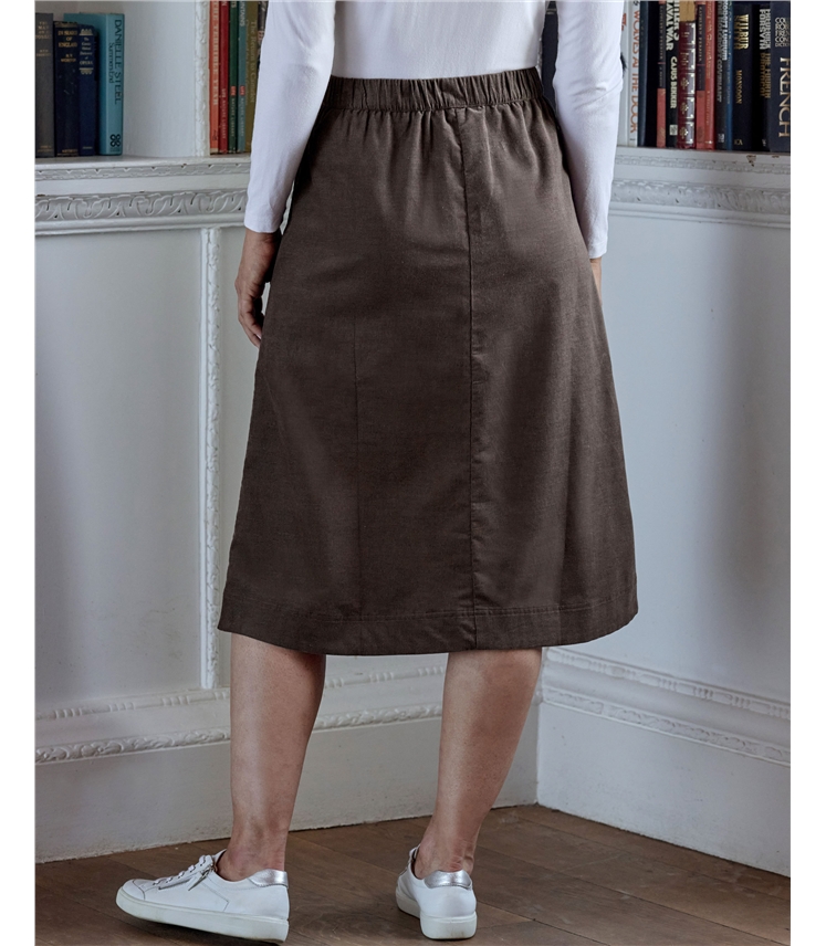Lightweight Comfort Cord Skirt