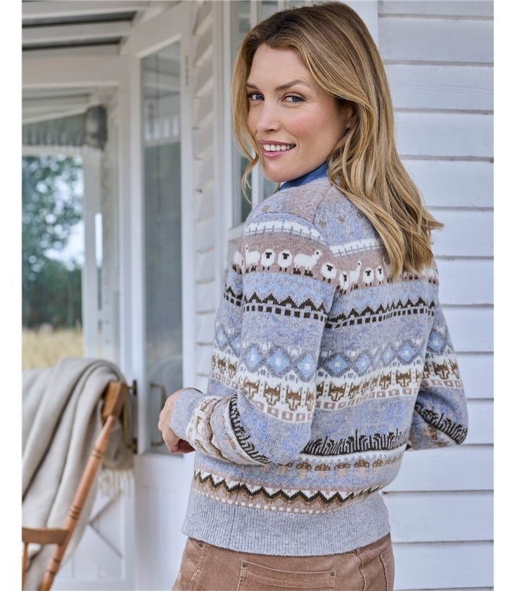 Gilet jacquard à motifs animaux