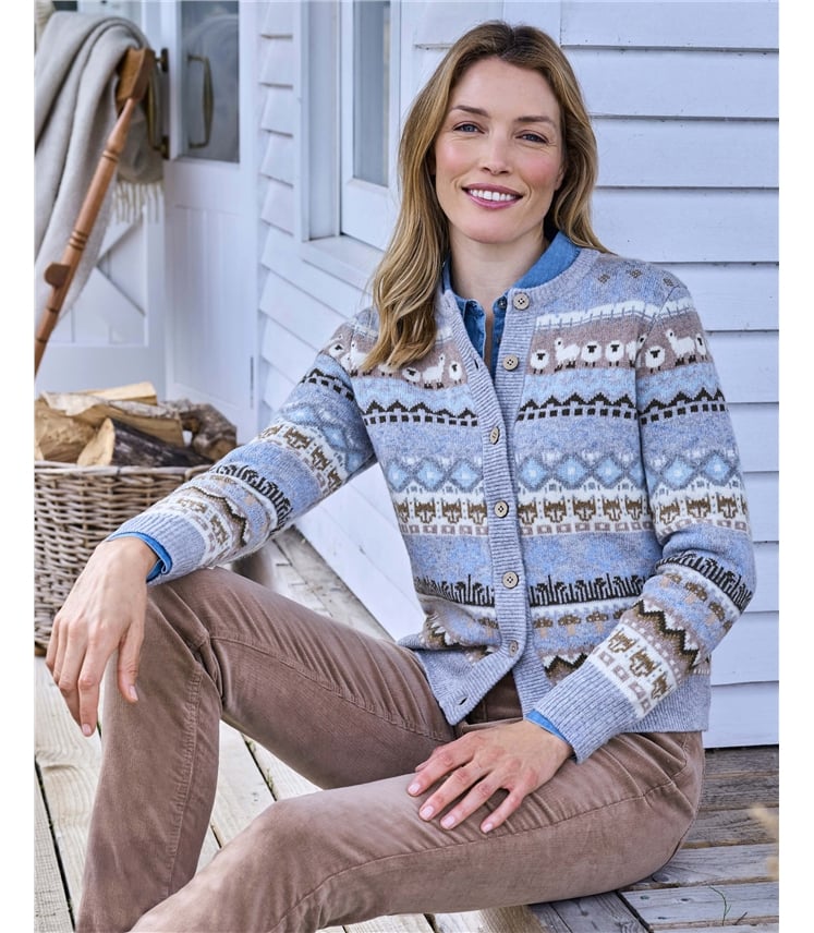 Llama And Friends Fairisle Cardigan
