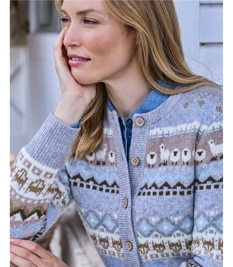 Llama And Friends Fairisle Cardigan