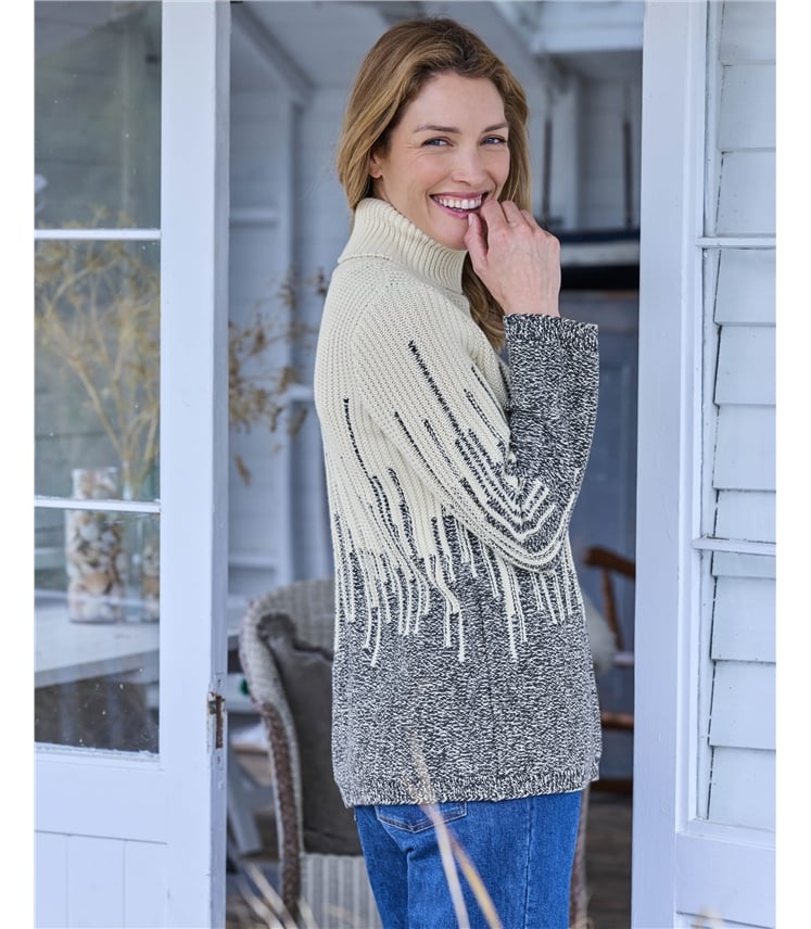 Rollkragen-Twist-Pullover