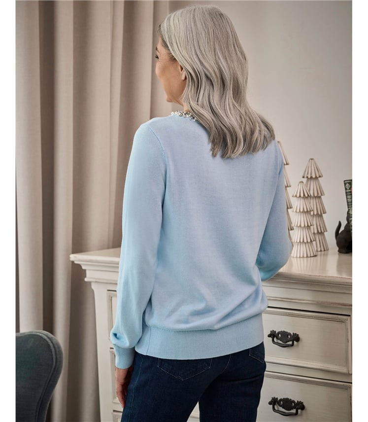 Embellished Neck Jumper