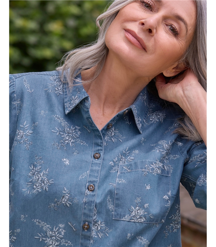 Classic Button Through Denim Shirt