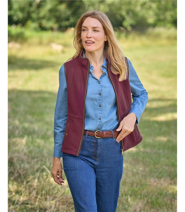 Longline Waisted Fleece Gilet