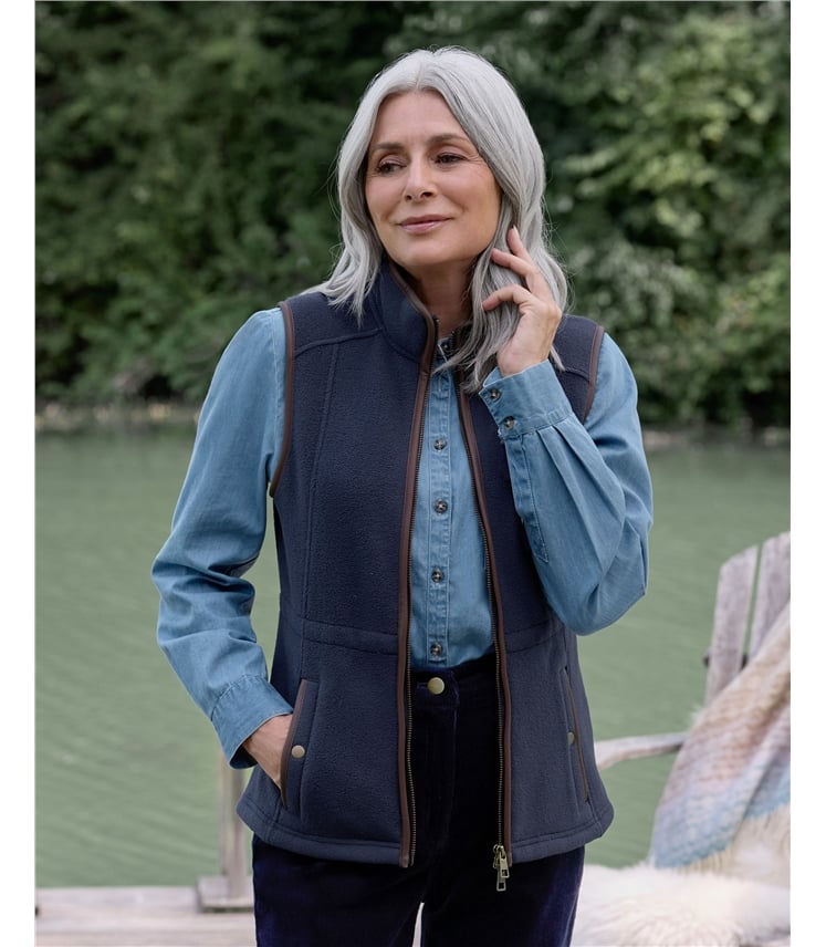 Longline Waisted Fleece Gilet