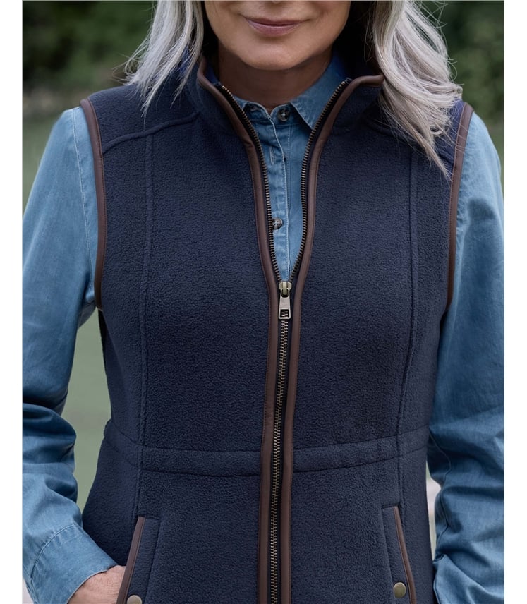 Longline Waisted Fleece Gilet