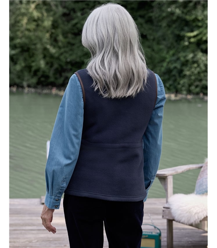 Longline Waisted Fleece Gilet