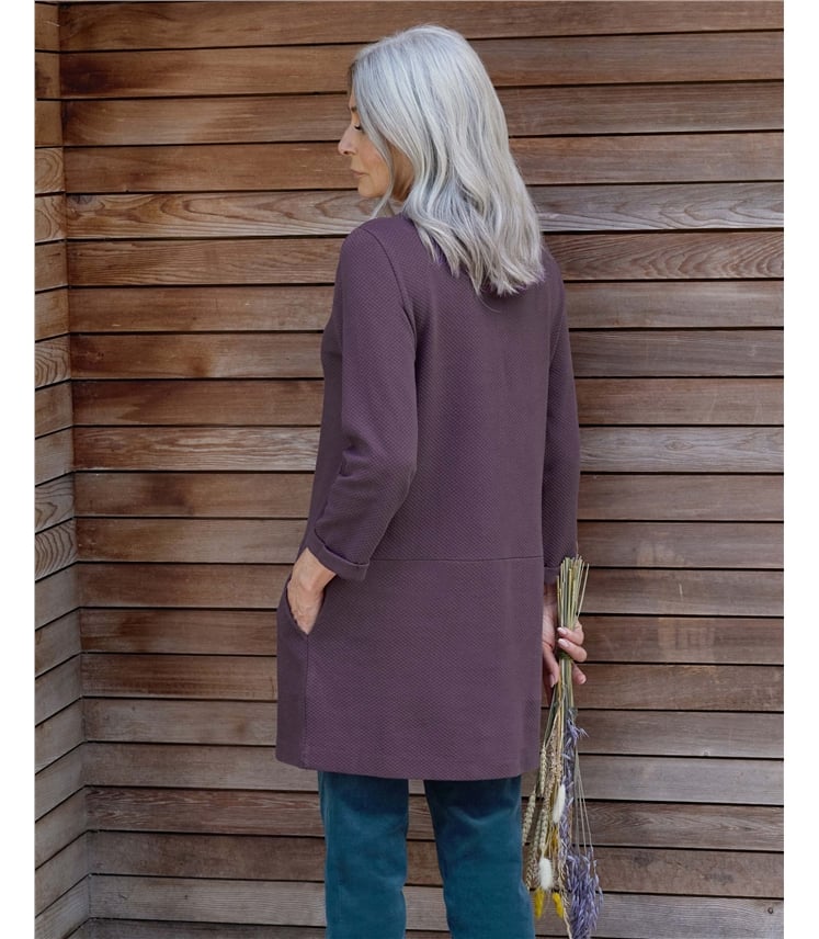 Textured Jersey Long Sleeve Tunic