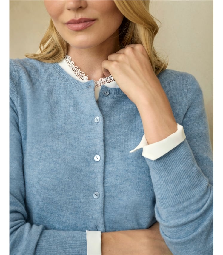 Cashmere Crew Neck Cardigan