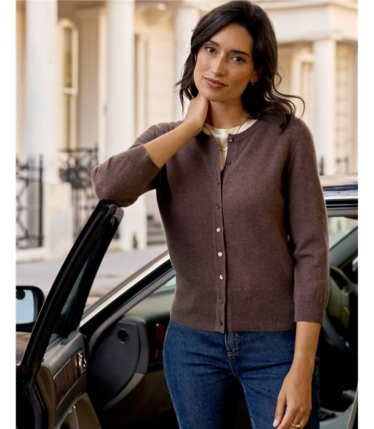 Cashmere Cropped Cardigan