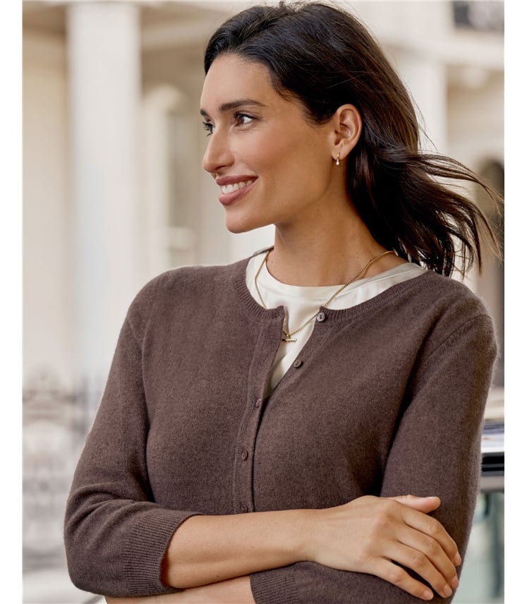 Cashmere Cropped Cardigan