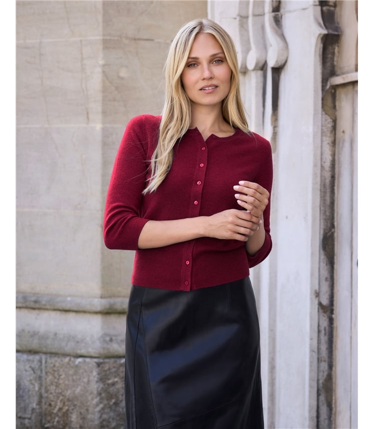 Cashmere Cropped Cardigan