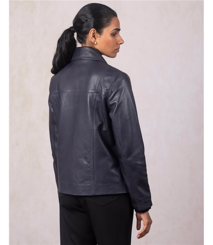 Newby Collared Leather Jacket