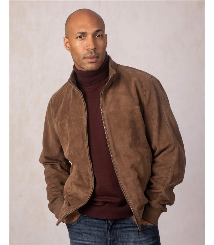 Dalston Suede Bomber Jacket