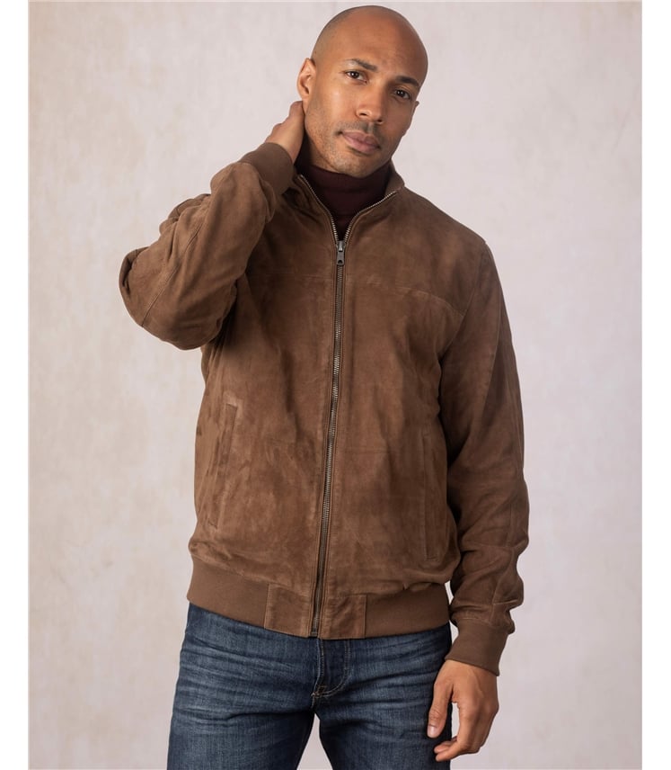 Dalston Suede Bomber Jacket