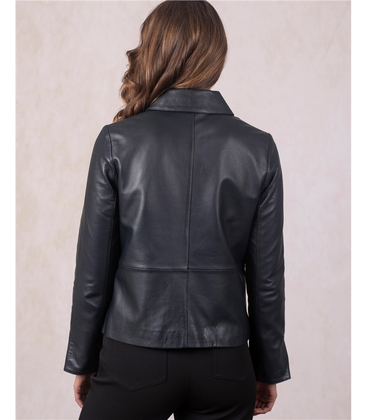 Fairnam Collared Leather Jacket