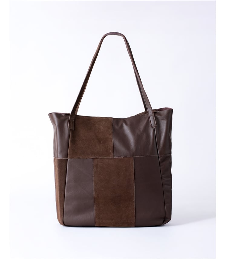 Tarn Hows Leather and Suede Tote Bag