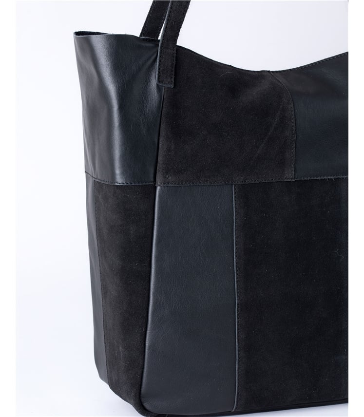 Tarn Hows Leather and Suede Tote Bag