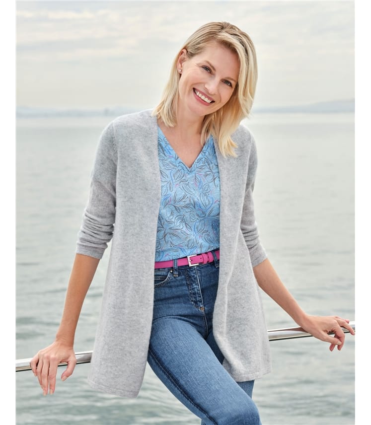 Cashmere swing cardigan best sale