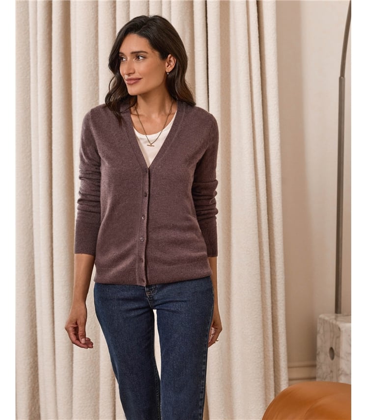 Cashmere V Neck Cardigan