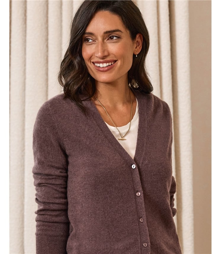 Cashmere V Neck Cardigan