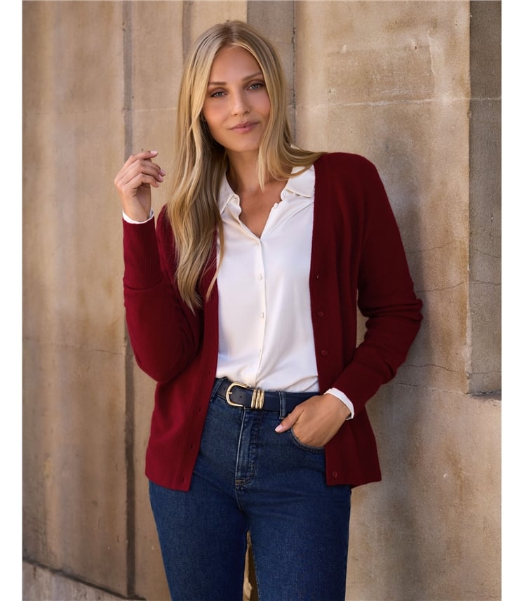 Cashmere V Neck Cardigan