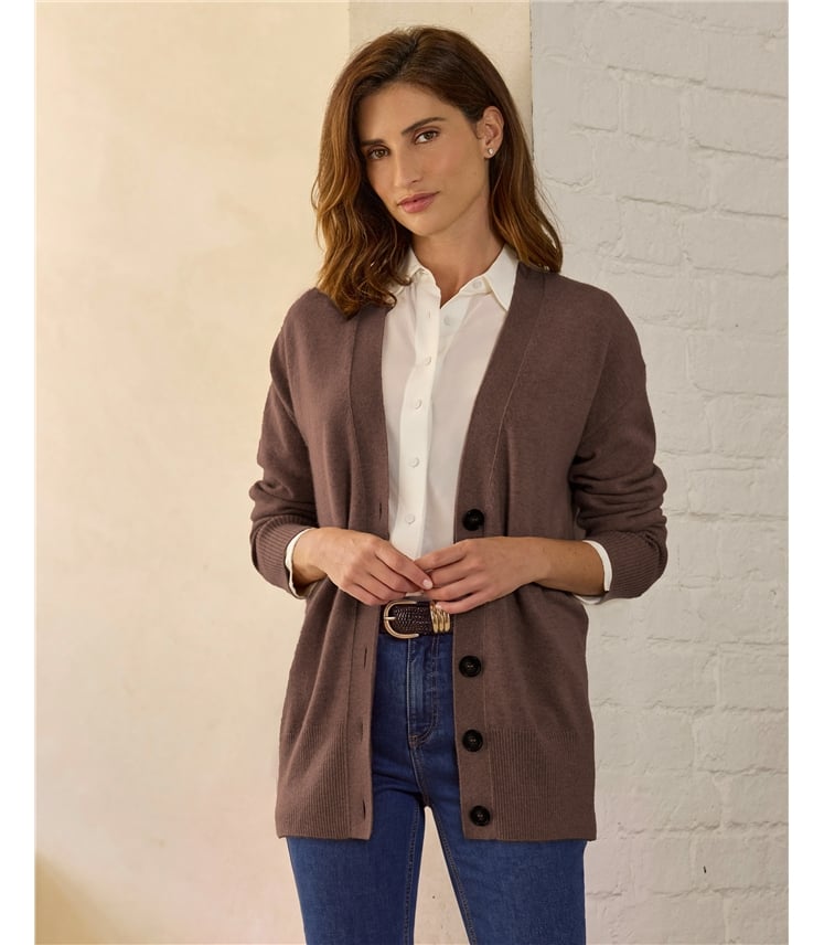 Pure Cashmere Boyfriend Cardigan