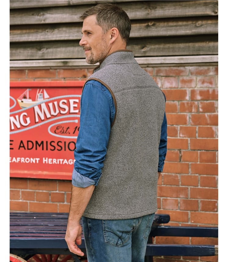 Textured Marl Fleece Gilet