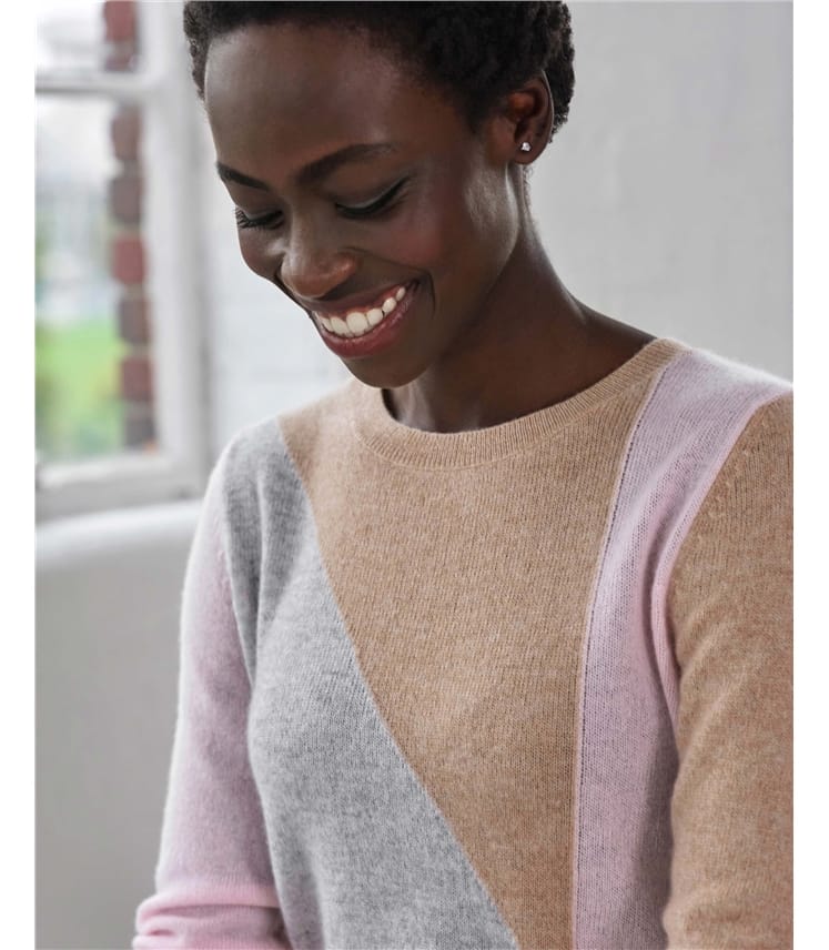 Gassato Diagonal Intarsia Sweater