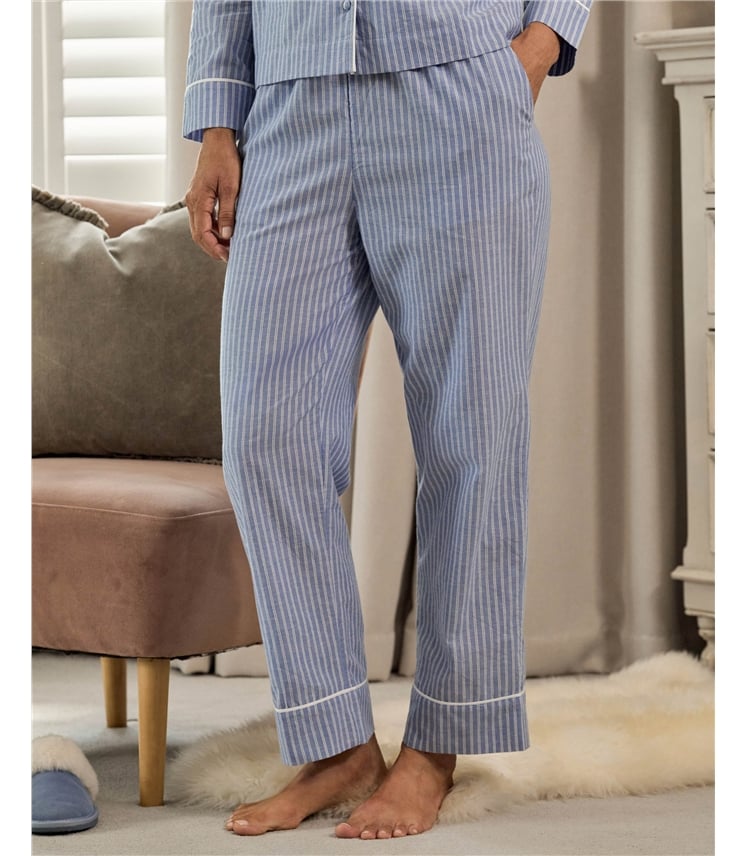 Woven Cotton Long PJ Bottom