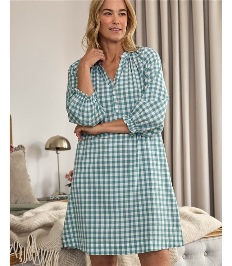 Frill Collar Notch Neck Nightie
