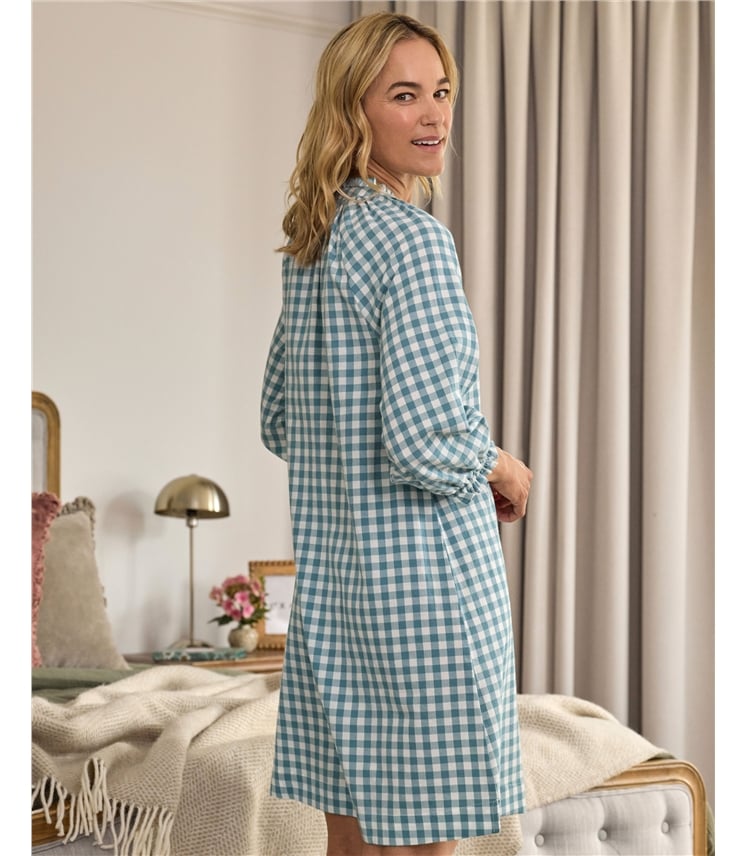Frill Collar Notch Neck Nightie