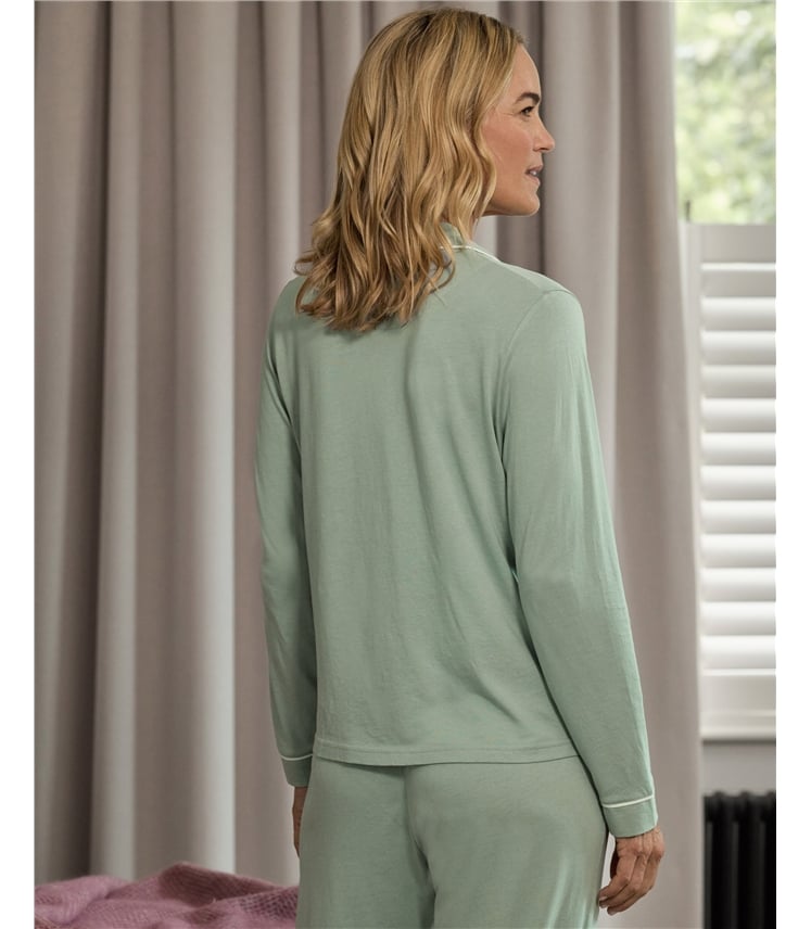 Jersey Organic Cotton Revere Collar PJ Top