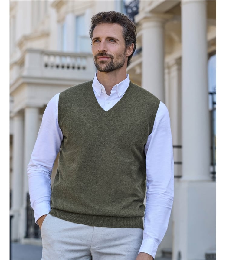 Mens Cashmere Slipover