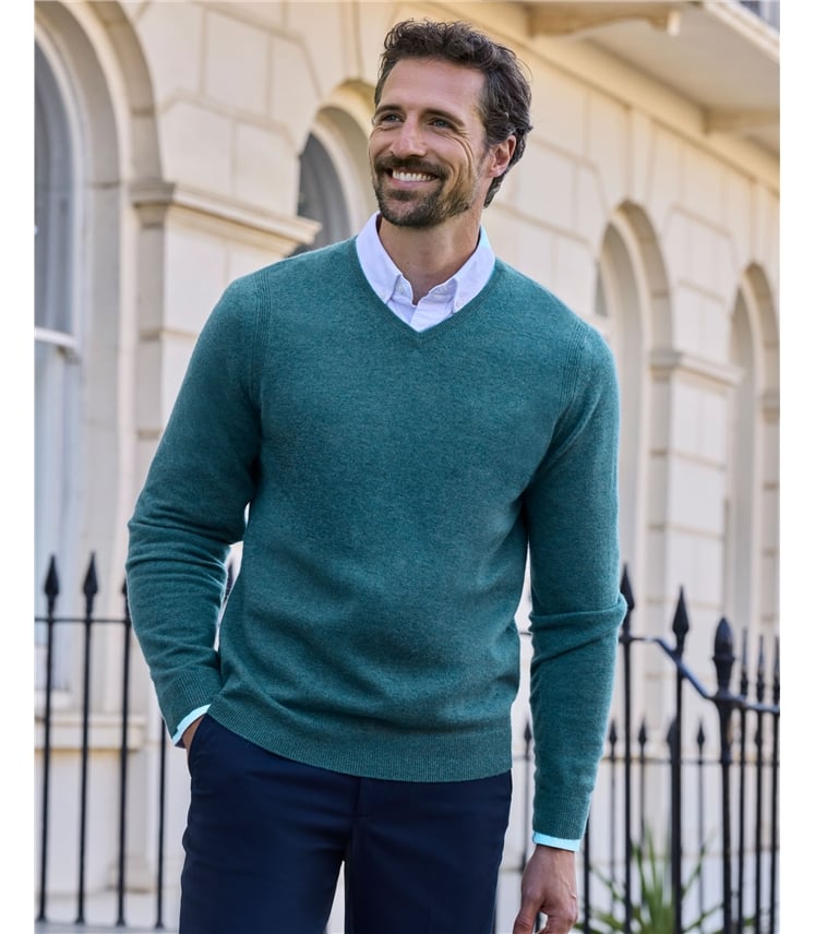 Mens Cashmere V Sweater