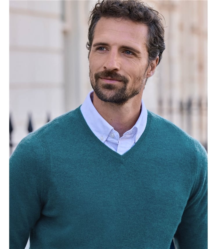 Mens Cashmere V Sweater