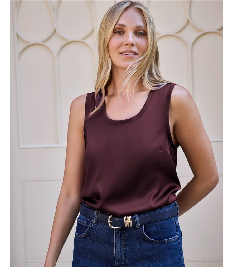 Silk Front Jersey Vest