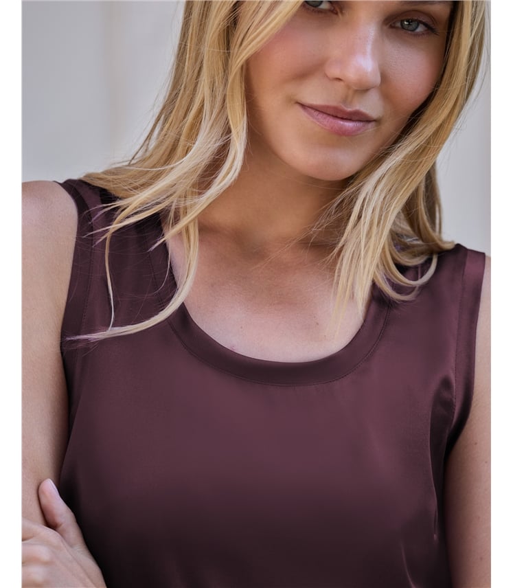 Silk Front Jersey Vest