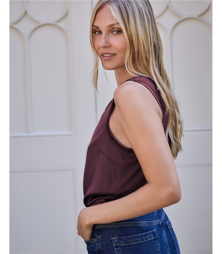 Silk Front Jersey Vest